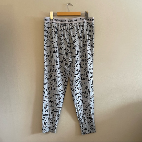 Juicy Couture Grey & Black “Love Juicy” Print Cuffed Pajama Pants – Medium GUC - Picture 10 of 16